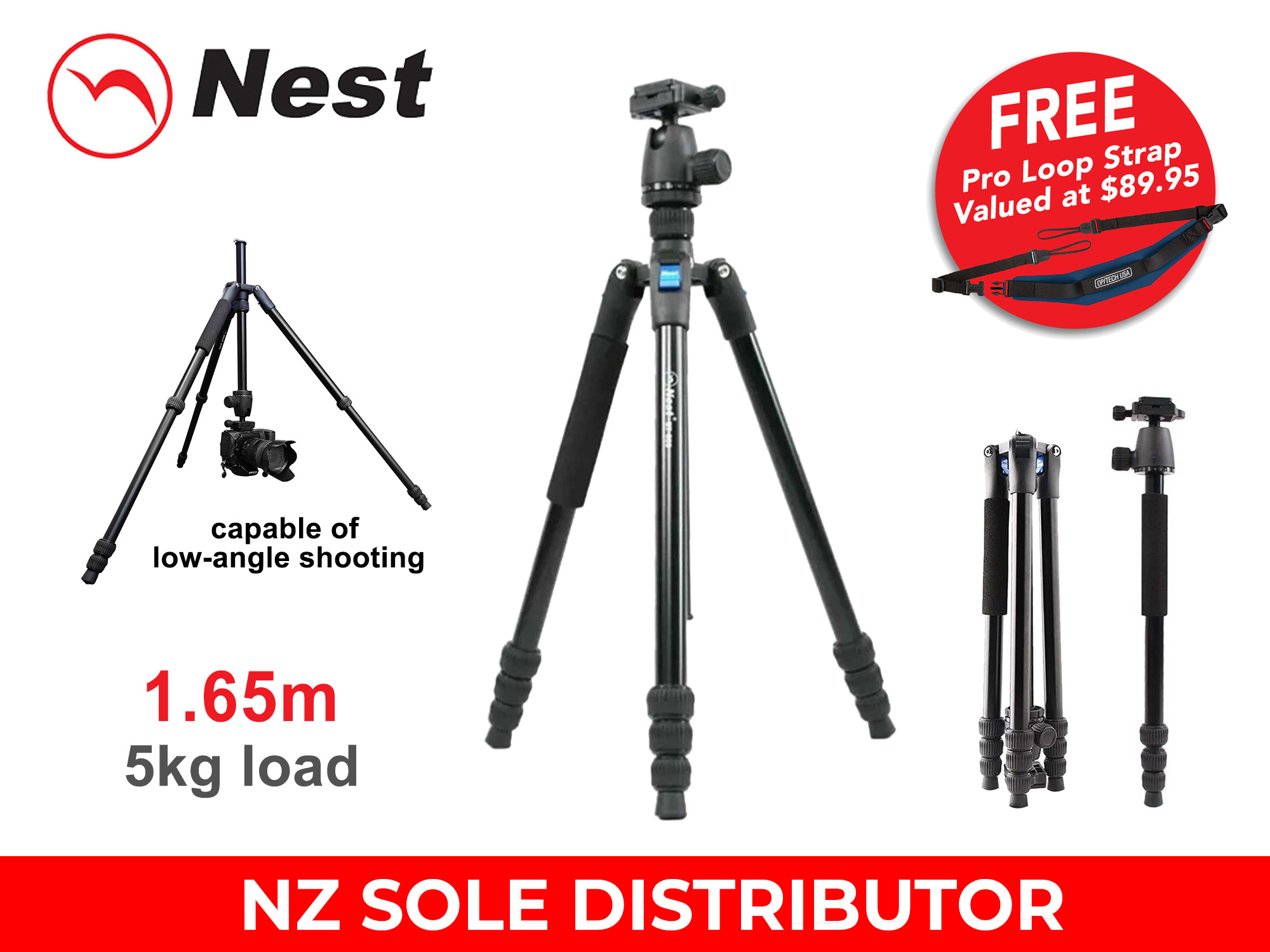 Nest 1.65m NT-653 Tripod - Promotion