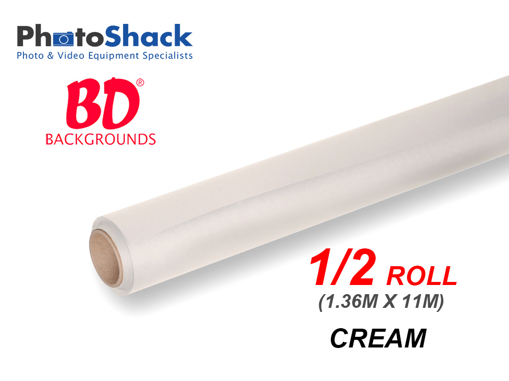 BD Paper Background Half Roll - 106 Cream (Bone)