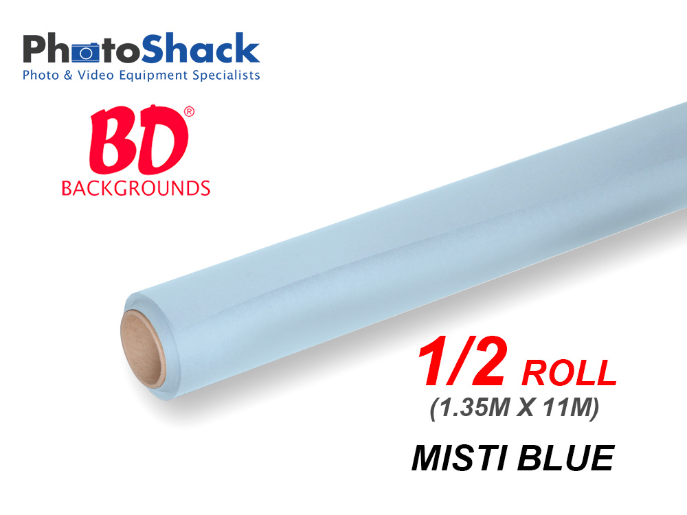 BD Paper Background Half Roll - 115 Misti Blue (Pastel Blue)