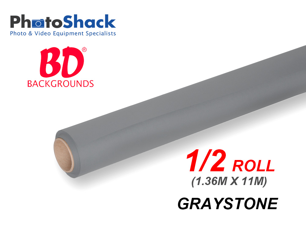 BD Paper Background Half Roll - 112 Graystone (Fashion Gray)