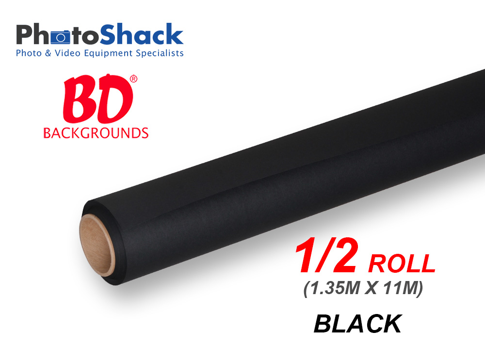 BD Paper Background Half Roll - 101 Black (Super Black)
