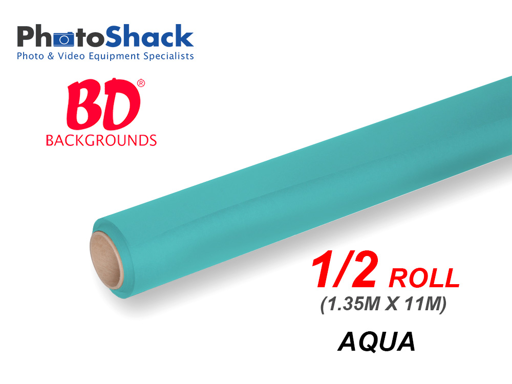 BD Paper Background Half Roll - 165 Aqua (Baby Blue)