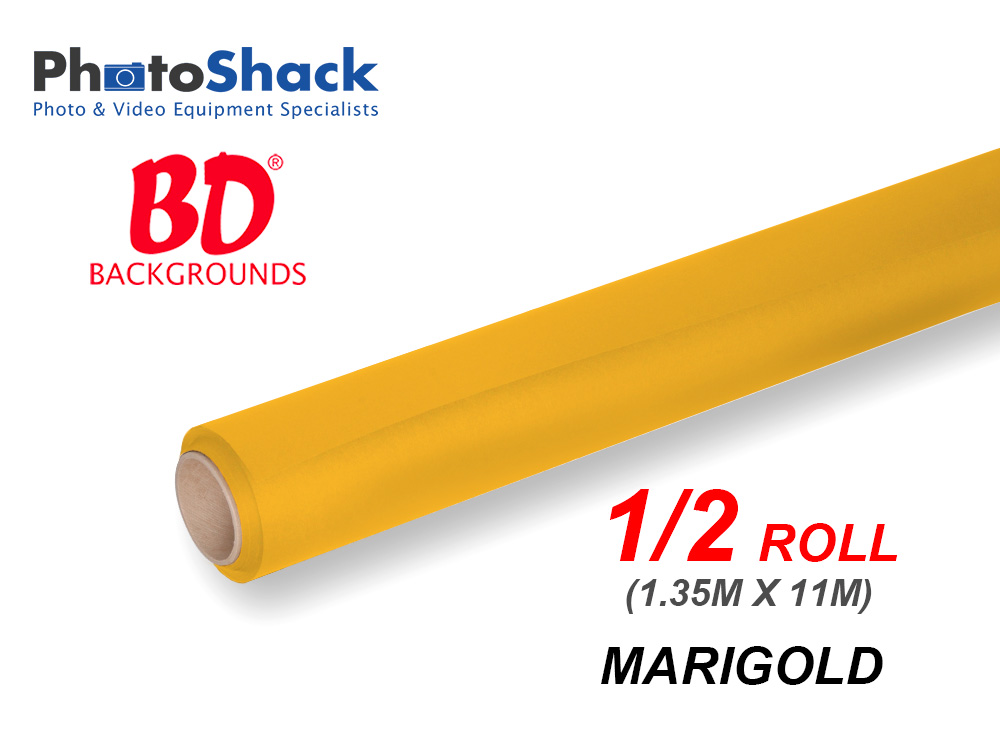 BD Paper Background Half Roll - 169 Marigold (Deep Yellow)