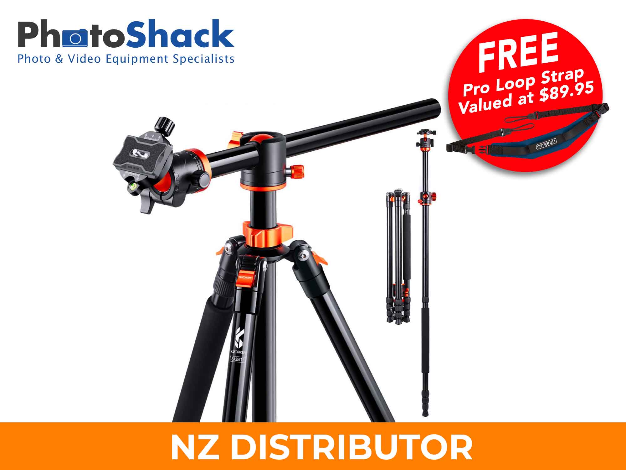 2.4m tripod with boom arm and monopod - Promotion