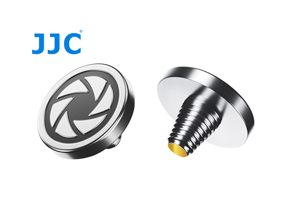 JJC Deluxe Soft Release Button - Silver Aperture Iris