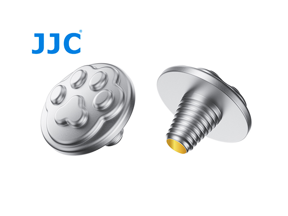 JJC Deluxe Soft Release Button - Silver Paw Print