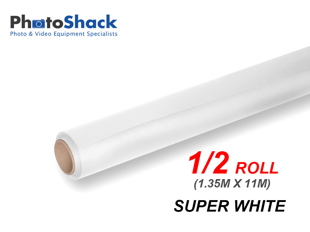 Paper Background Half Roll - Super White