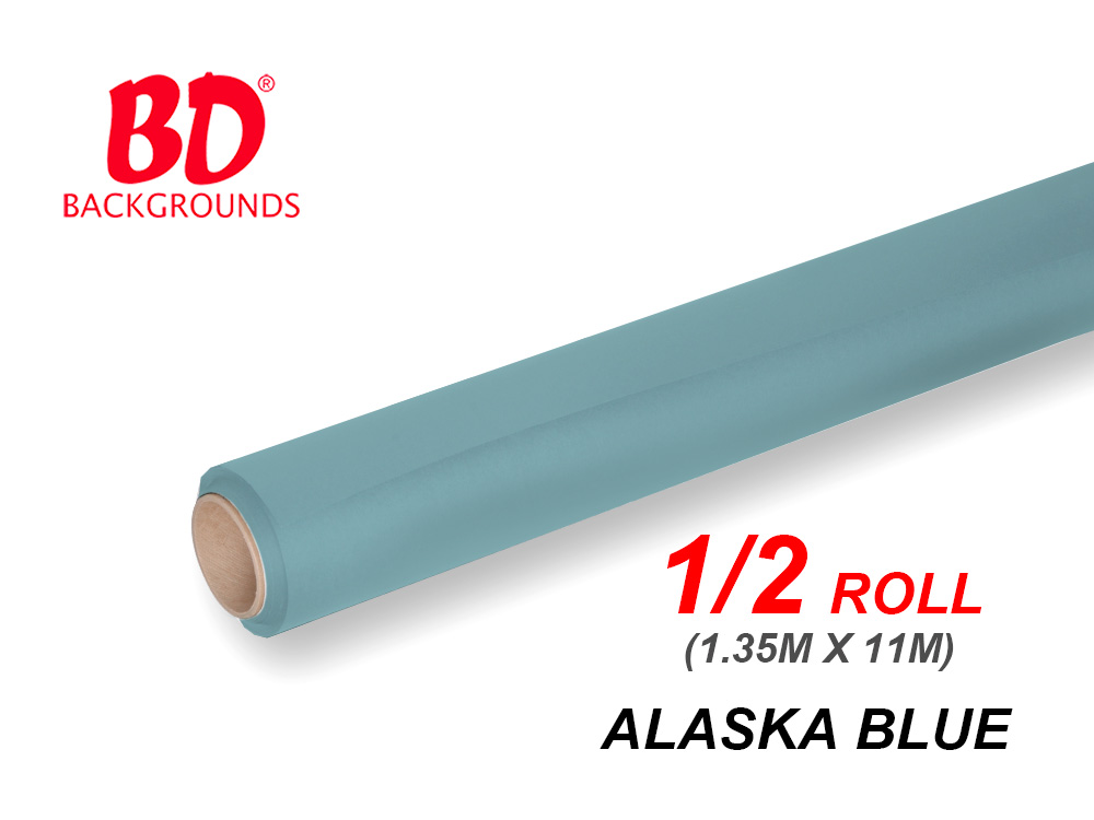 BD Paper Background Half Roll - 100 Alaska Blue