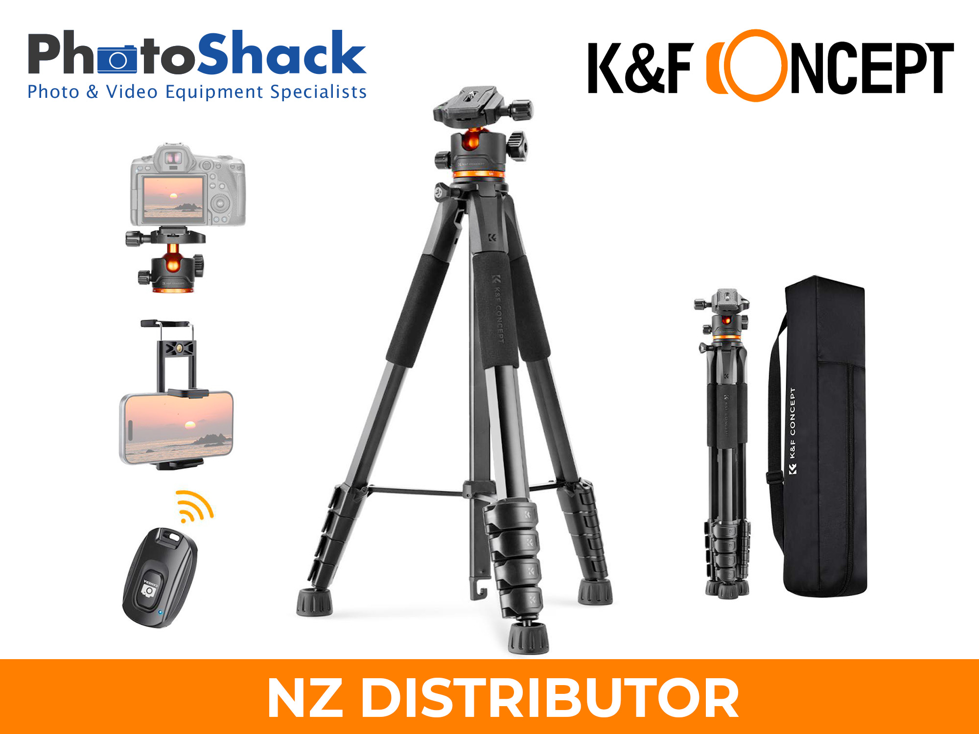 1.9m SmartPro Travel Tripod - K&F Concept KF09.127