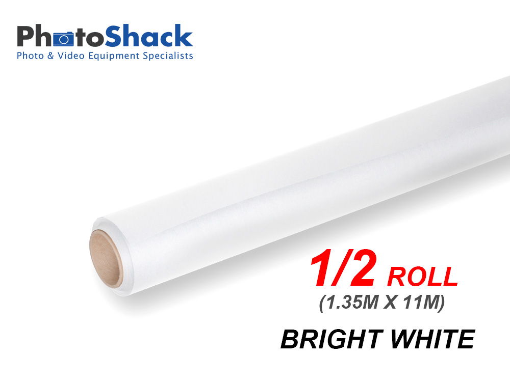 Paper Background Half Roll - Bright White