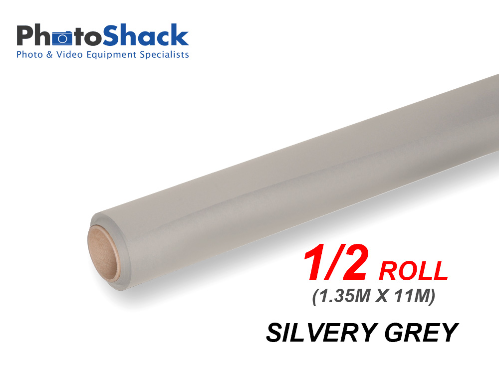 Paper Background Half Roll - Silvery Grey