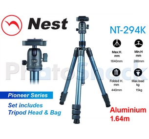 Nest 1.64m Aluminium Tripod 4 section