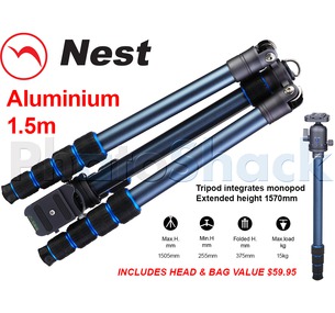 Nest 1.5m Aluminium Tripod 5 section