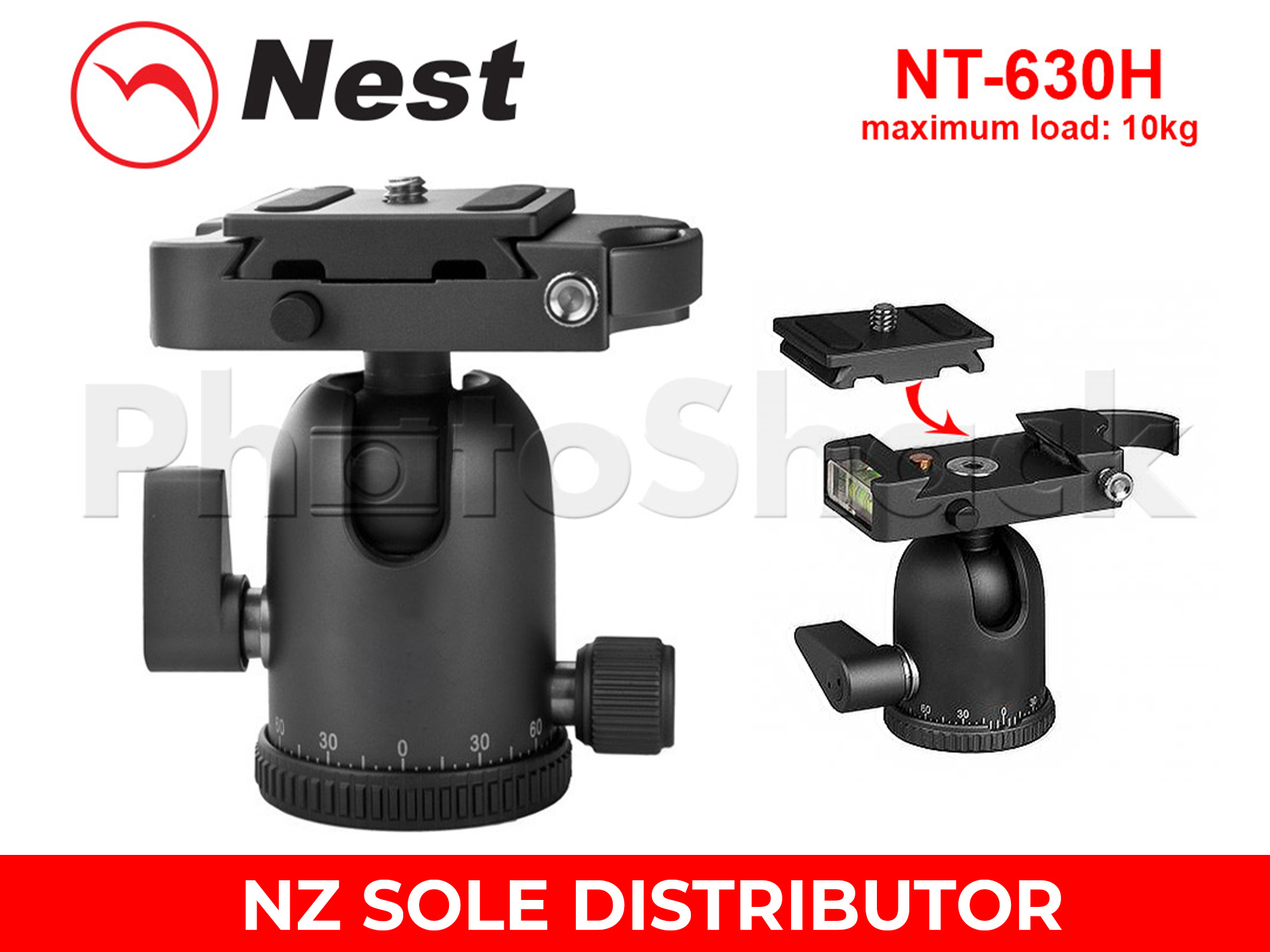 Tripod - Nest Ball Head 10kg Load (with QR plate)