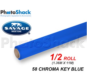 SAVAGE Paper Backdrop Half Roll - 58 Chroma Key Blue