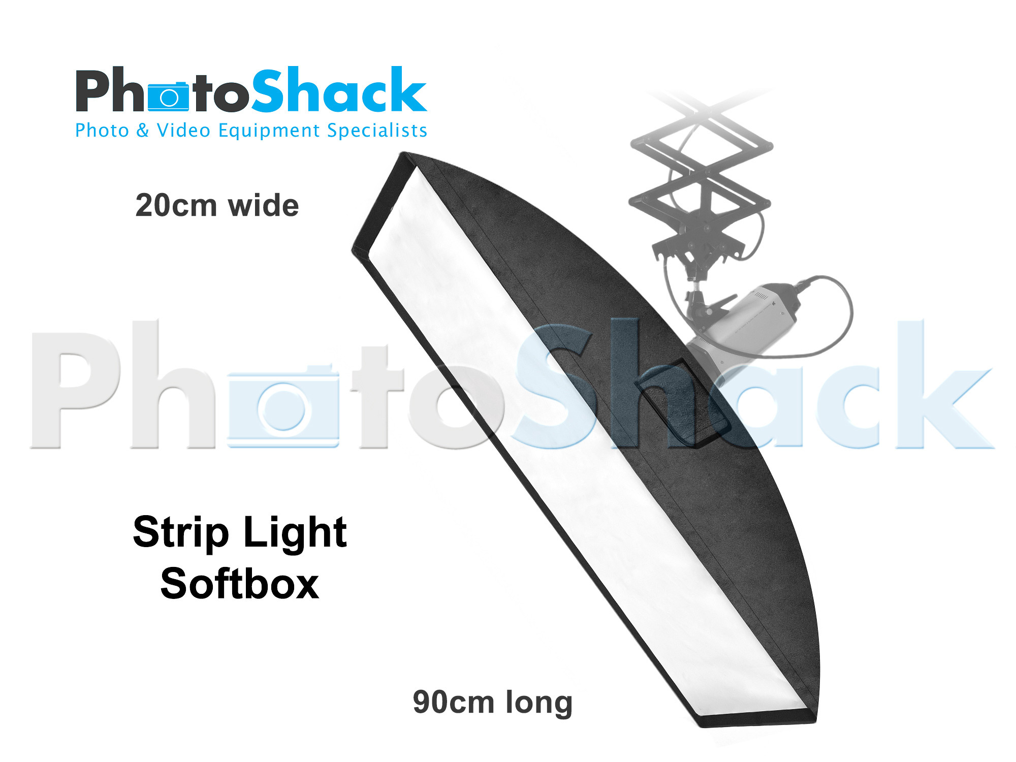 Recessed Strip Light Softbox 20 x 90cm - Bowens