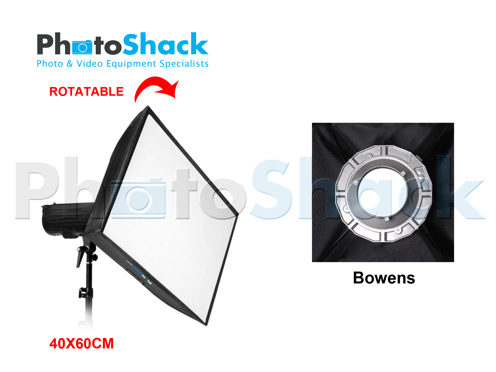 RECESSED SOFTBOX for STUDIO LIGHT (40 x 60cm) - Bowens 