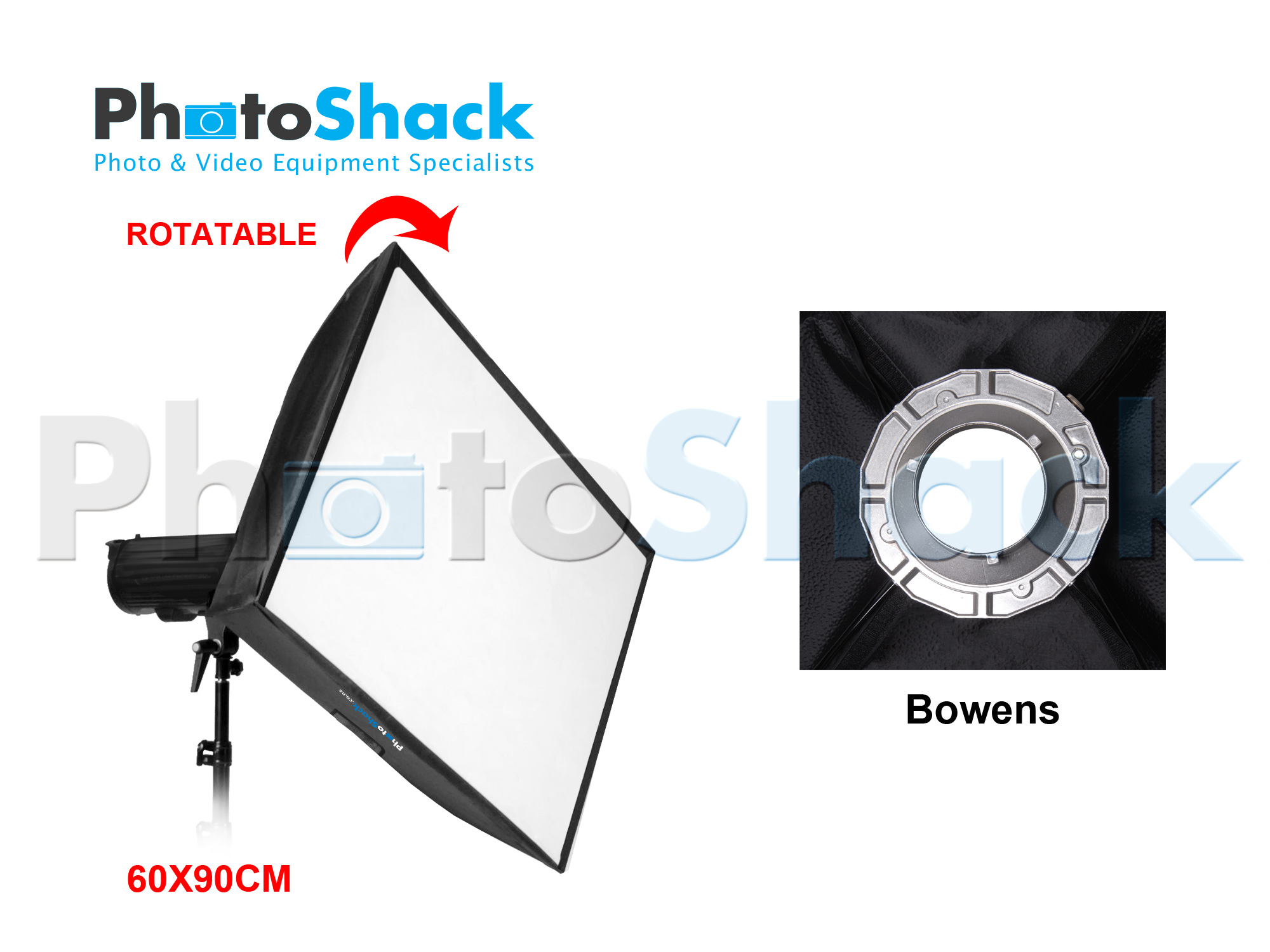 RECESSED SOFTBOX for STUDIO LIGHT (60 x 90cm) - Bowens