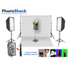 Complete Cool Light Package (3000W equiv) with Softbox Set + 6m backdrop