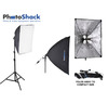 Continuous Lighting Set (700W) with Lamp Holder + Softboxes