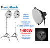Continuous Lighting Set (1400W) with 2 Lights + Reflectors + Diffusers