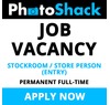 Vacancy - Stockroom / Store Person With Photoshop Experience