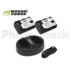 LPE6 Battery for Canon (2 Pack + Dual Charger) - Wasabi Power