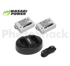 LPE8 Battery for Canon (2 Pack + Dual Charger) - Wasabi Power