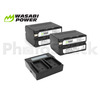 NP-F960 Battery for Sony (2 Pack + Dual Charger) - Wasabi Power