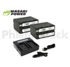 NP-F960 Battery for Sony (2 Pack + Dual Charger) - Wasabi Power