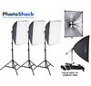 Continuous Lighting Set (2100W) with Lamp Holder + Softboxes