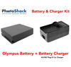 Charger & Battery Kit for Olympus Cameras
