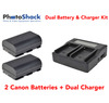 Dual Charger & Battery Kit for Canon Cameras