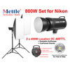 Studio Location Light Set - 800W TTL for Nikon (2x400TTLN)
